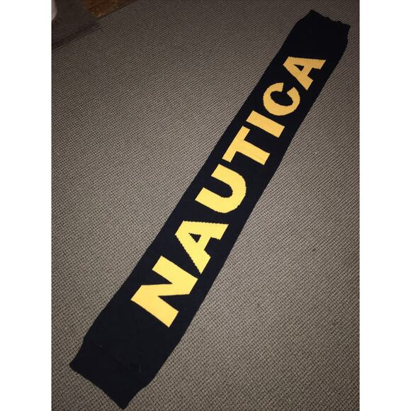 Nautica Scarf Wrap Navy Very Big - Picture 1 of 4